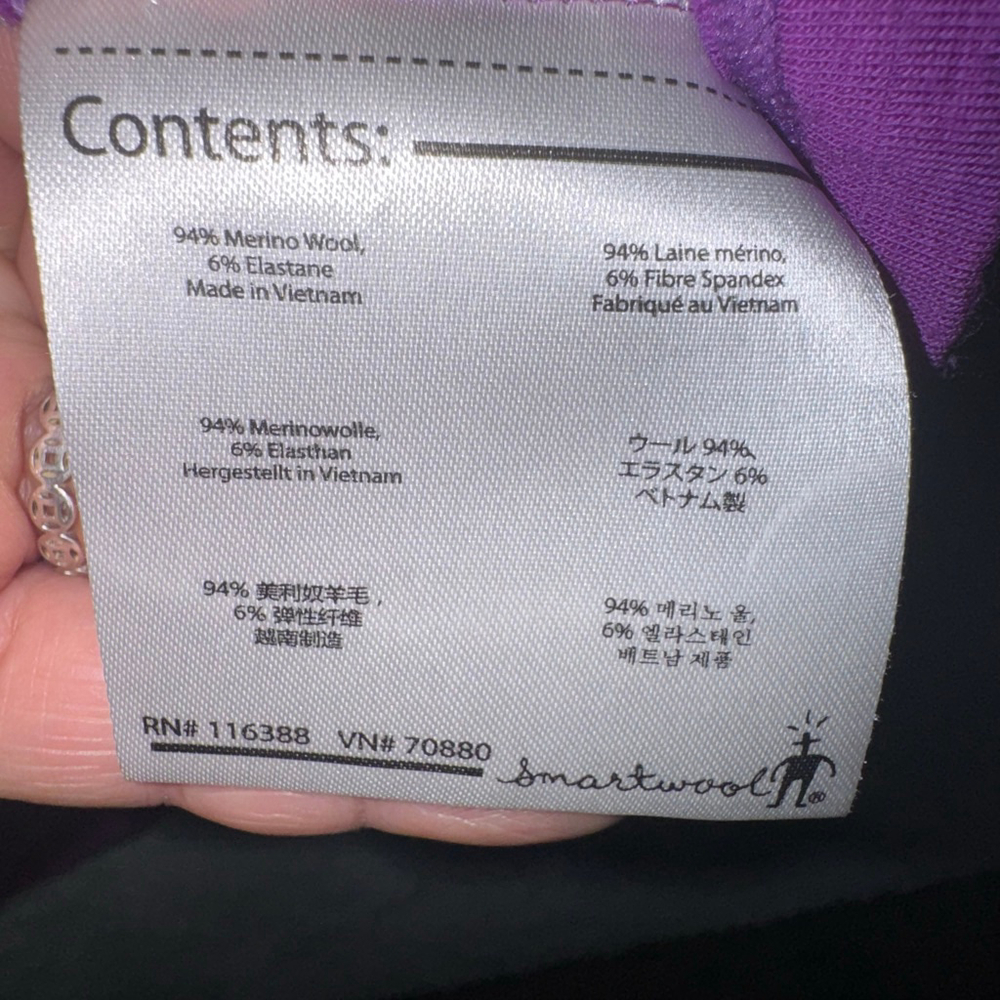 Women's Smartwool Maybell Purple Long Sleeve Wrap Dress L - Picture 10 of 10